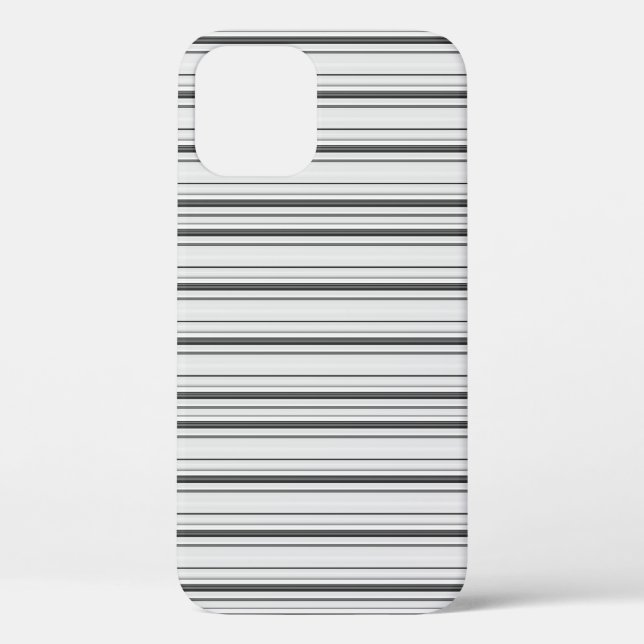 Funda De Case-Mate Para iPhone Rayas grises blancas lindas (Reverso )