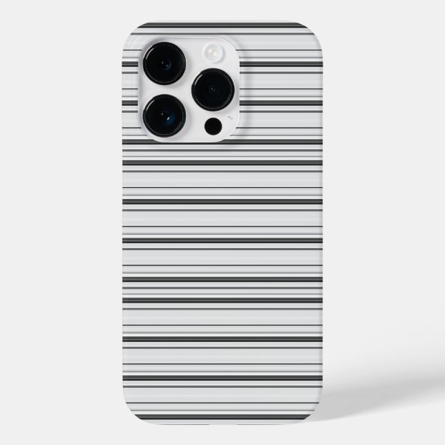 Funda De Case-Mate Para iPhone Rayas grises blancas lindas (Reverso )