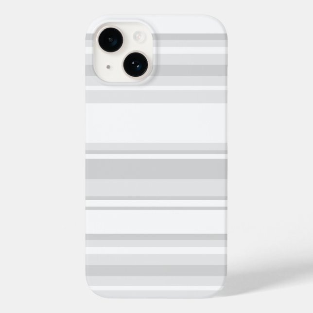 Funda De Case-Mate Para iPhone Rayas grises claras (Reverso )