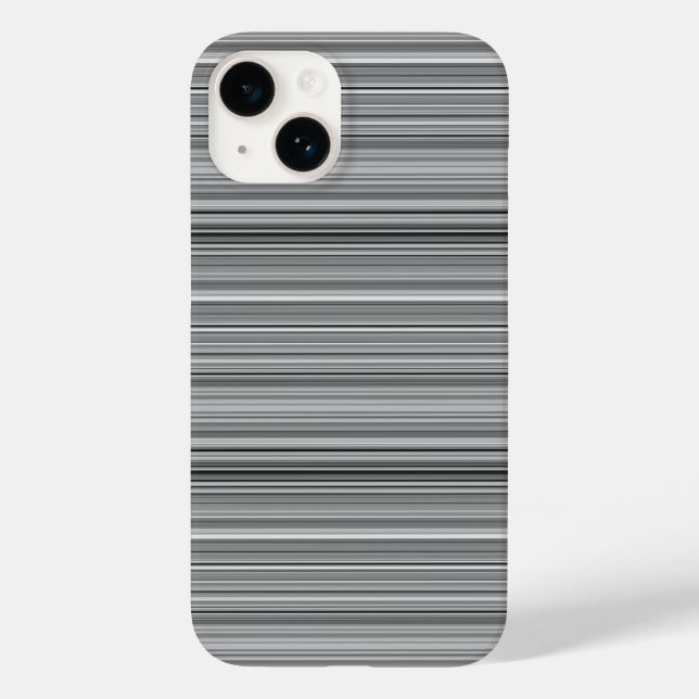 Funda De Case-Mate Para iPhone Rayas grises lindas (Reverso )
