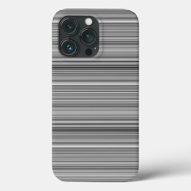 Funda De Case-Mate Para iPhone Rayas grises lindas (Reverso )