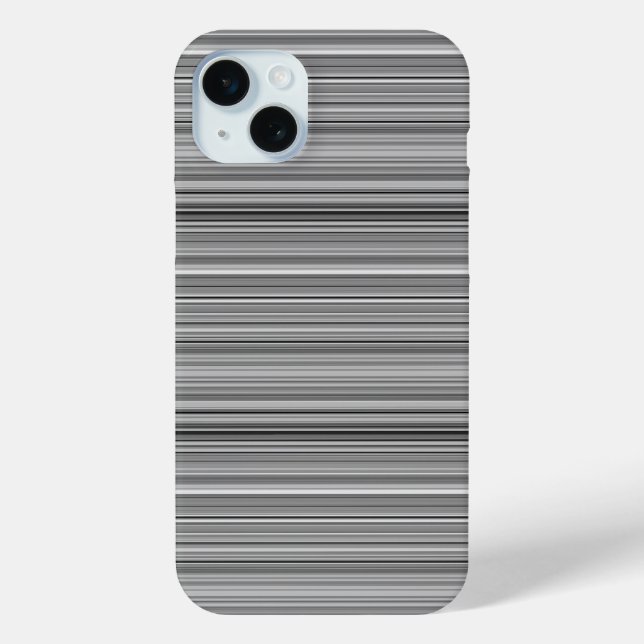 Funda De Case-Mate Para iPhone Rayas grises lindas (Reverso )
