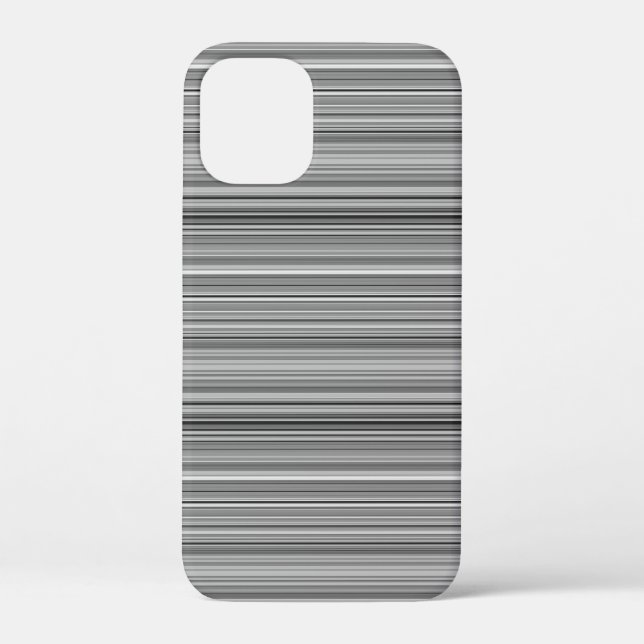 Funda De Case-Mate Para iPhone Rayas grises lindas (Reverso )