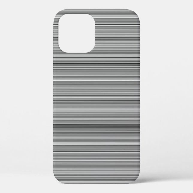 Funda De Case-Mate Para iPhone Rayas grises lindas (Reverso )