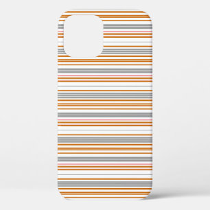 Funda Para iPhone 12 Pro Rayas grises marrones lindas