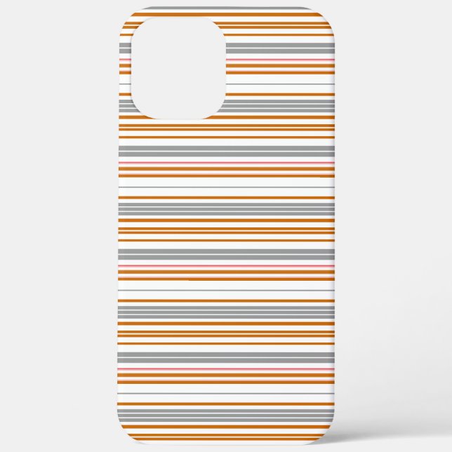 Funda De Case-Mate Para iPhone Rayas grises marrones lindas (Reverso )