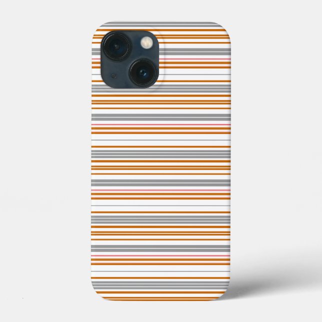Funda De Case-Mate Para iPhone Rayas grises marrones lindas (Reverso )