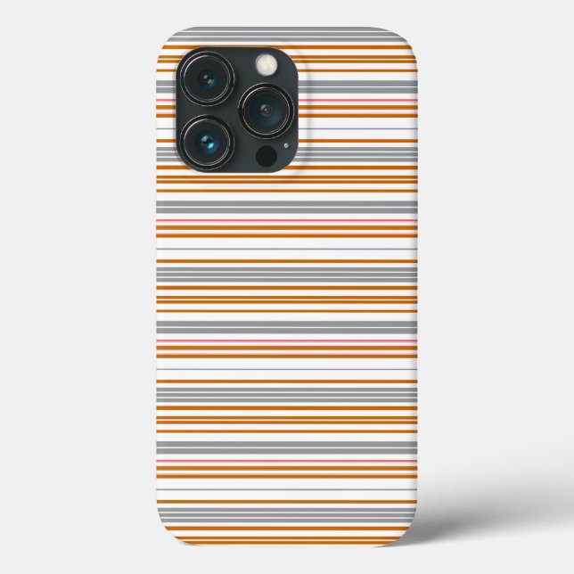 Funda De Case-Mate Para iPhone Rayas grises marrones lindas (Reverso )