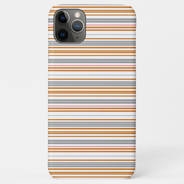 Funda De Case-Mate Para iPhone Rayas grises marrones lindas (Reverso)