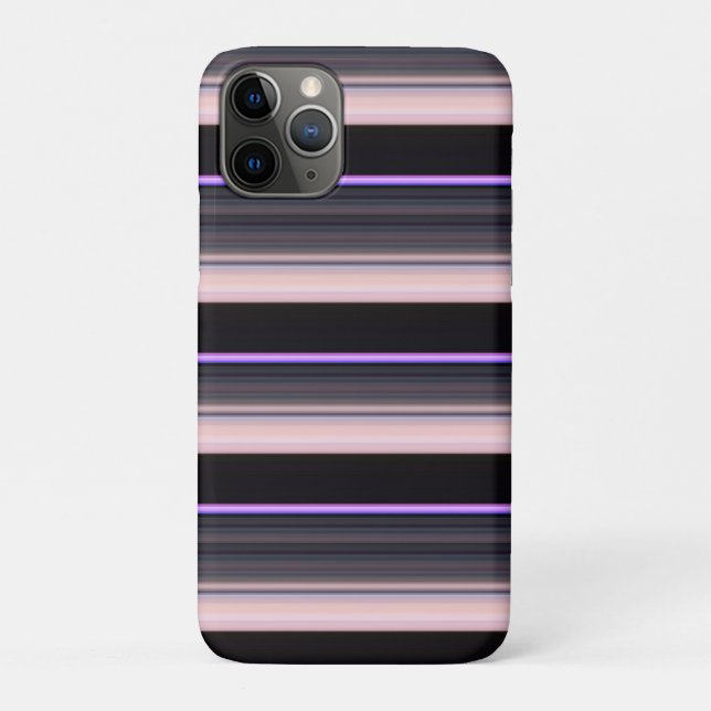 Funda De Case-Mate Para iPhone Rayas grises negras de época (Reverso)