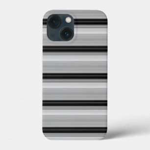 Funda Para iPhone 13 Mini Rayas grises negras lindas
