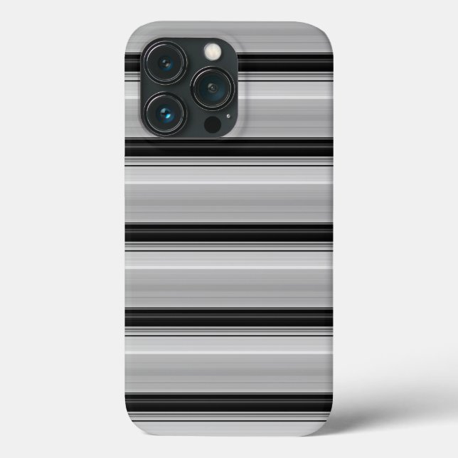 Funda De Case-Mate Para iPhone Rayas grises negras lindas (Reverso )