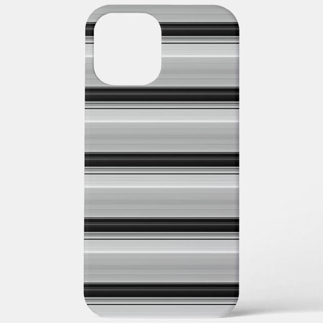 Funda De Case-Mate Para iPhone Rayas grises negras lindas (Reverso )