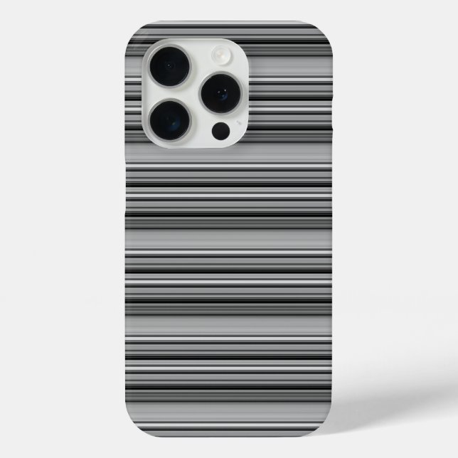 Funda De Case-Mate Para iPhone Rayas grises negras lindas  (Reverso )