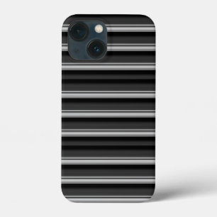 Funda Para iPhone 13 Mini Rayas grises negras lindas