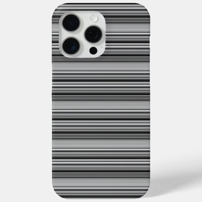 Funda De Case-Mate Para iPhone Rayas grises negras lindas  (Reverso )