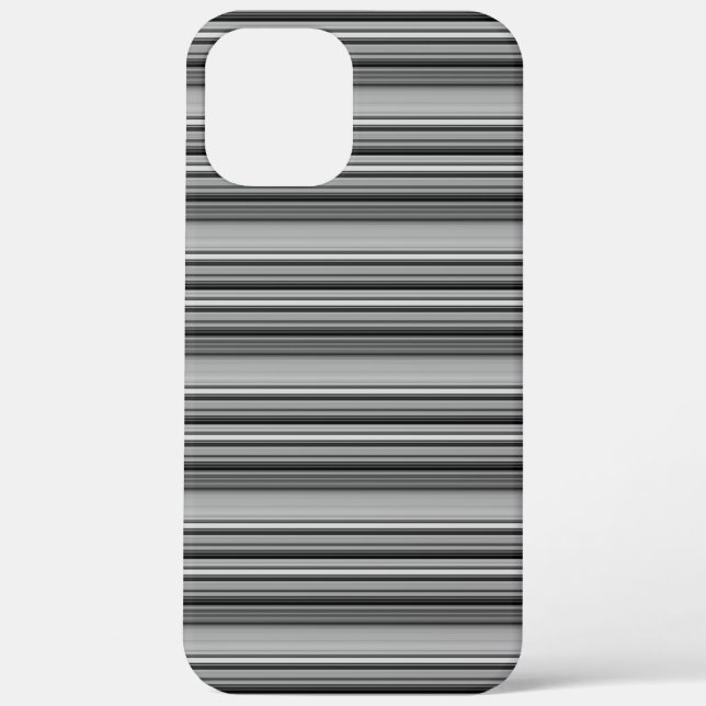 Funda De Case-Mate Para iPhone Rayas grises negras lindas  (Reverso )