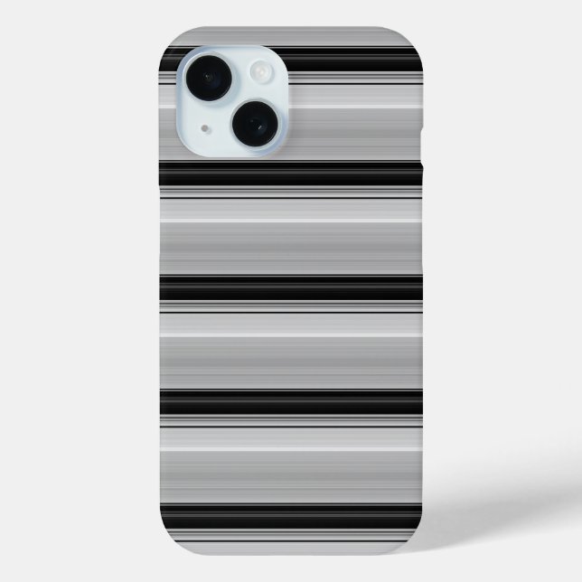 Funda De Case-Mate Para iPhone Rayas grises negras lindas (Reverso )