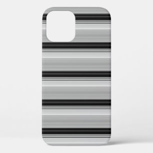 Funda Para iPhone 12 Pro Rayas grises negras lindas