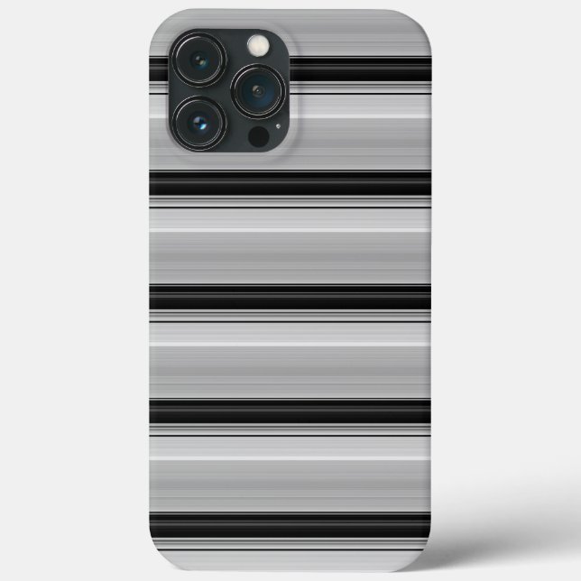 Funda De Case-Mate Para iPhone Rayas grises negras lindas (Reverso )