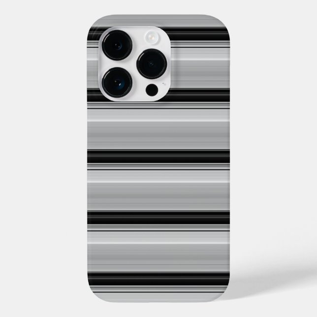 Funda De Case-Mate Para iPhone Rayas grises negras lindas (Reverso )