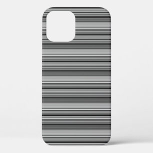 Funda Para iPhone 12 Pro Rayas grises negras lindas 