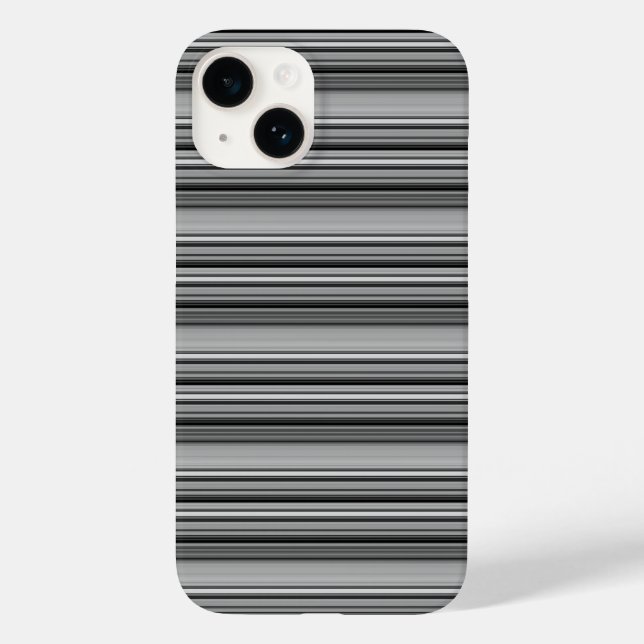 Funda De Case-Mate Para iPhone Rayas grises negras lindas  (Reverso )