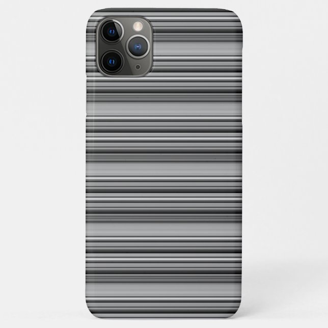 Funda De Case-Mate Para iPhone Rayas grises negras lindas  (Reverso)