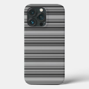 Funda Para iPhone 13 Pro Rayas grises negras lindas 