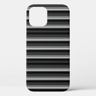 Funda Para iPhone 12 Pro Rayas grises negras lindas