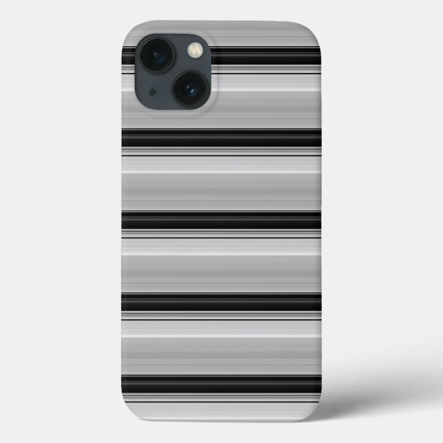 Funda De Case-Mate Para iPhone Rayas grises negras lindas (Reverso)