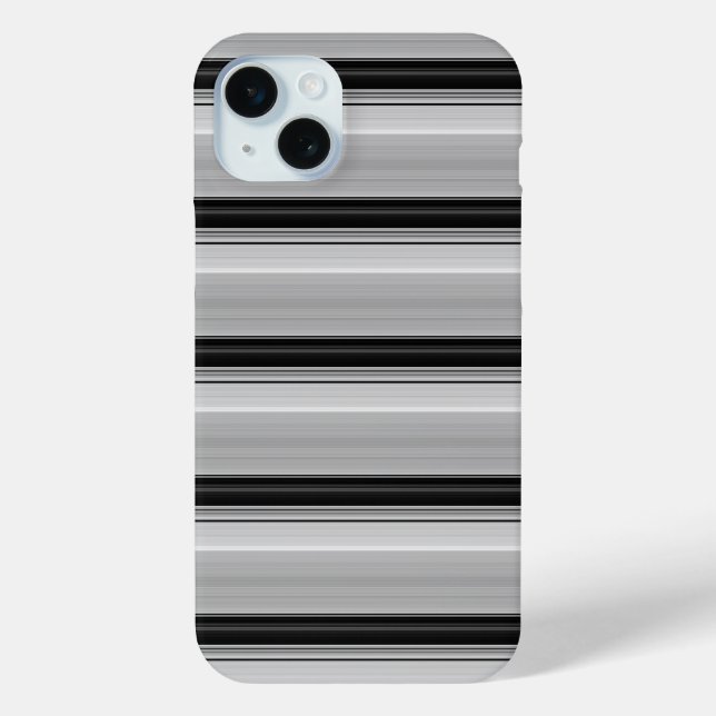 Funda De Case-Mate Para iPhone Rayas grises negras lindas (Reverso )