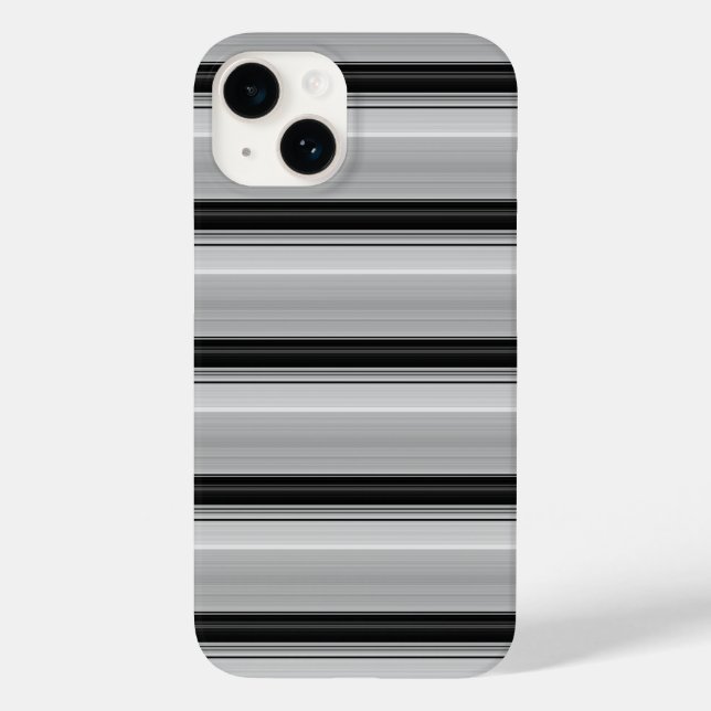 Funda De Case-Mate Para iPhone Rayas grises negras lindas (Reverso )