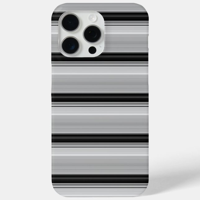 Funda De Case-Mate Para iPhone Rayas grises negras lindas (Reverso )