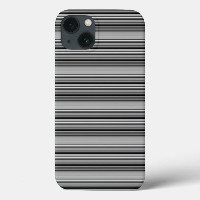 Funda De Case-Mate Para iPhone Rayas grises negras lindas  (Reverso)