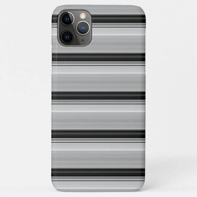 Funda De Case-Mate Para iPhone Rayas grises negras lindas (Reverso)