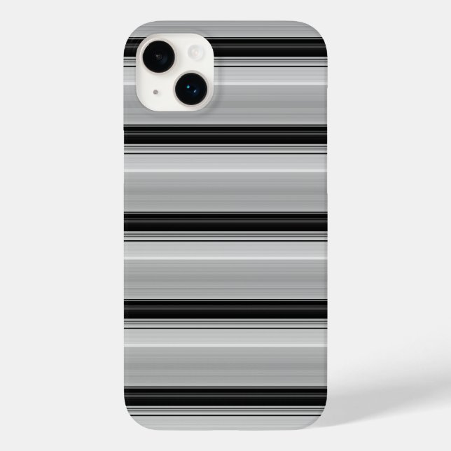 Funda De Case-Mate Para iPhone Rayas grises negras lindas (Reverso )