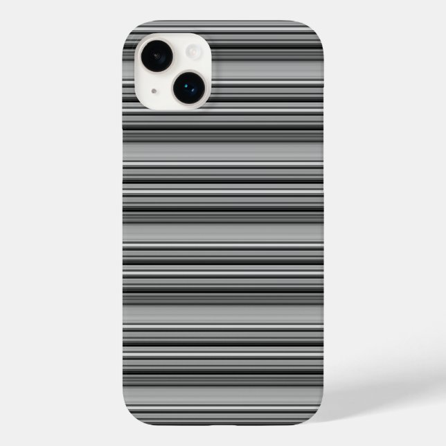 Funda De Case-Mate Para iPhone Rayas grises negras lindas  (Reverso )
