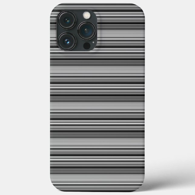 Funda De Case-Mate Para iPhone Rayas grises negras lindas  (Reverso )