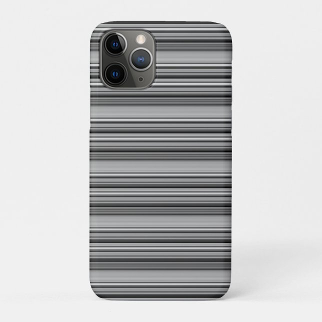 Funda De Case-Mate Para iPhone Rayas grises negras lindas  (Reverso)