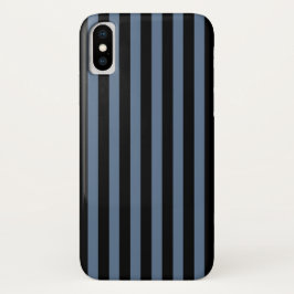 Funda Para iPhone X Rayas grises y negras azules