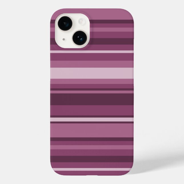 Funda De Case-Mate Para iPhone Rayas malvas (Reverso )