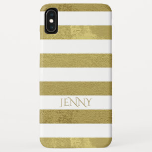 Funda Para iPhone XS Max Rayas Marrones Blancas Y Verdes