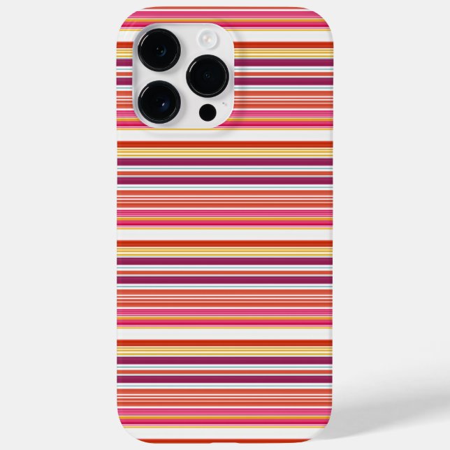 Funda De Case-Mate Para iPhone Rayas marrones rosadas lindas (Reverso)