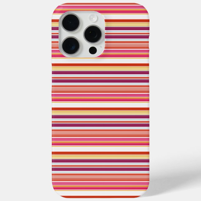 Funda De Case-Mate Para iPhone Rayas marrones rosadas lindas (Reverso )