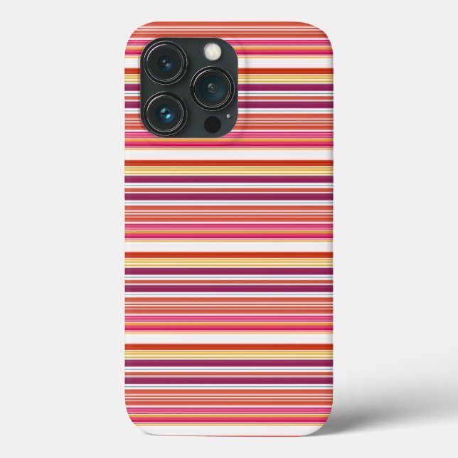 Funda De Case-Mate Para iPhone Rayas marrones rosadas lindas (Reverso )