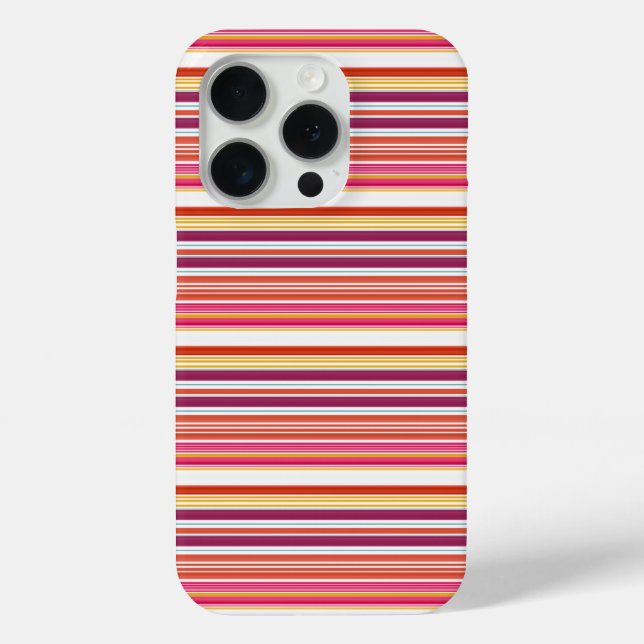 Funda De Case-Mate Para iPhone Rayas marrones rosadas lindas (Reverso )