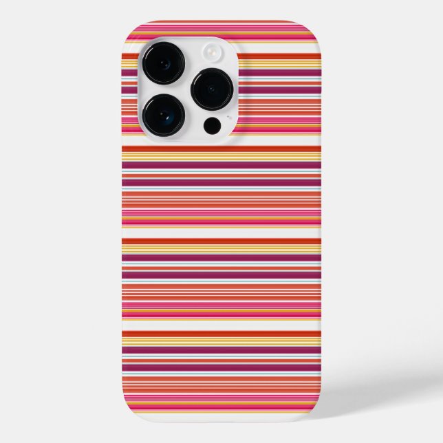 Funda De Case-Mate Para iPhone Rayas marrones rosadas lindas (Reverso )