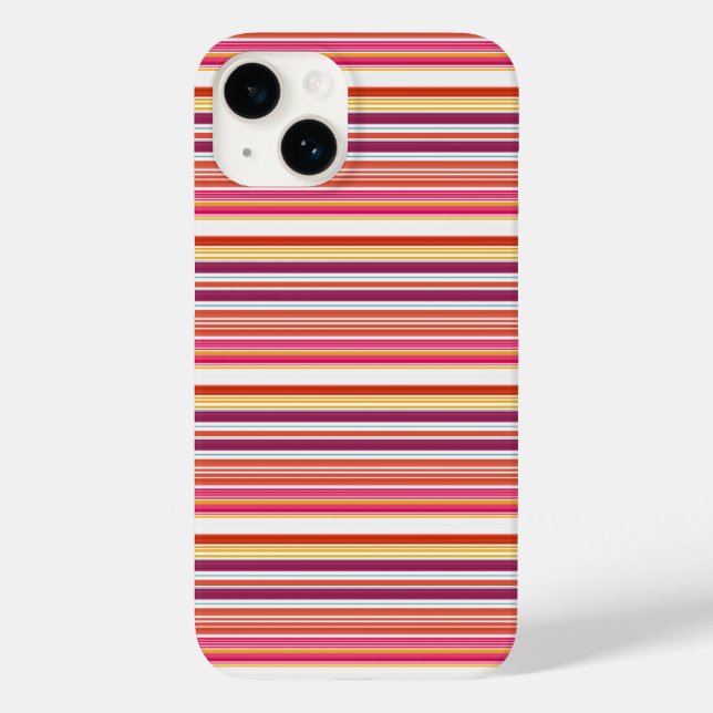 Funda De Case-Mate Para iPhone Rayas marrones rosadas lindas (Reverso )