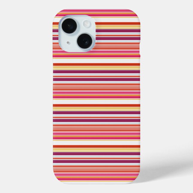 Funda De Case-Mate Para iPhone Rayas marrones rosadas lindas (Reverso )